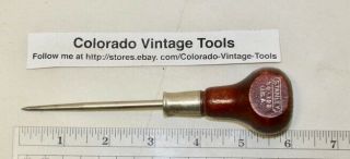 Vintage 6 " Stanley No.  69 - 122 Scratch Awl Tool / Wood / $4 To Ship
