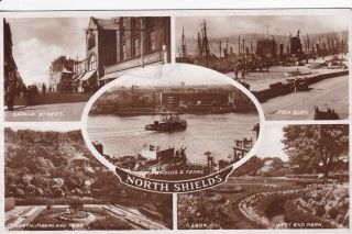 North Shields - Real Photo Multi View By Valentine 