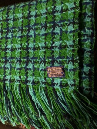 Vintage Pendleton Virgin Wool Blanket 60 X 48 