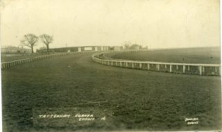 Epsom - Racecourse - Tattenham Corner - Old Real Photo Postcard View