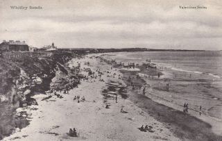 Whitley Sands,  Bathing Huts,  People By Valentine 