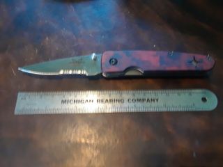 Benchmade 855 - 04 Pardue Knife - Ats - 34 Steel - Swashed Red & Black