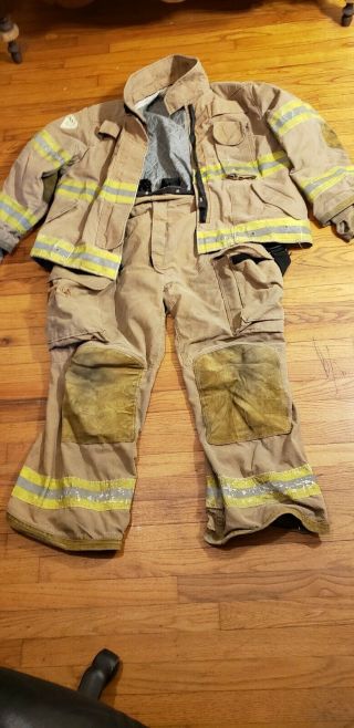 Lion Janesville Firefighters Turnout Gear,  Pants,  Jacket,  Liner And Harness