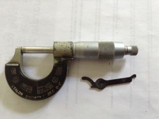 Vintage Swiss Made Etalon 23c - 0 - 1 " Micrometer,  W/original Wood Box