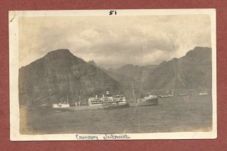 Canary Islands Tenerife ? 2 Vintage Rps Ship Mountains Qt511