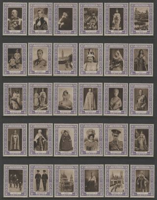 Gb A Complete Set (60) Of 1937 Kgvi Coronation Commemorative Labels