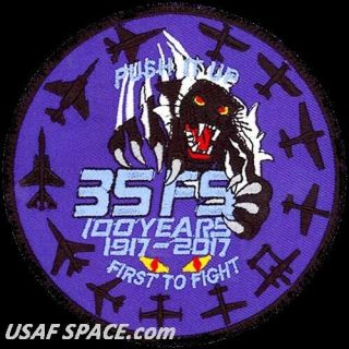 Usaf 35th Fighter Squadron - 100th Anniversary - Push It Up - - Patch