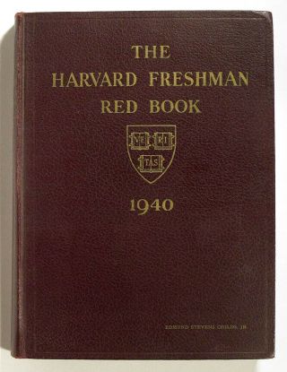 1937 1940 Harvard Freshman Red Book Yearbook John F.  Kennedy 4 Photos Jfk
