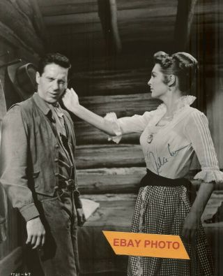 Julie London - Autographed 8 X 10 Action Photo From Western Type Movie