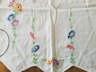 Vintage Full Body Apron Handmade Embroidery Flowers Teapot 5