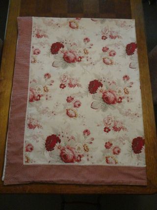 Vintage linen Waverly Garden Room Norfolk Rose Tablecloth 60x80 (75) 3