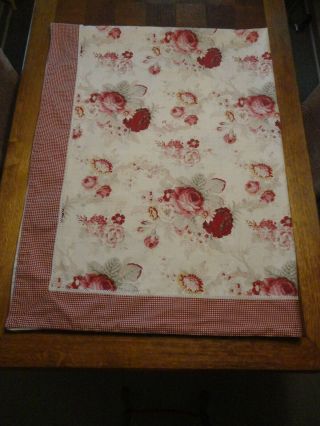 Vintage linen Waverly Garden Room Norfolk Rose Tablecloth 60x80 (75) 5