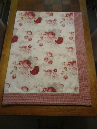 Vintage linen Waverly Garden Room Norfolk Rose Tablecloth 60x80 (75) 6