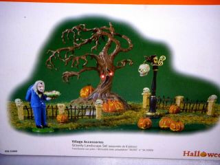 Dept.  56 Halloween Village Accessories Gravely Landscape Set Of 8 53060