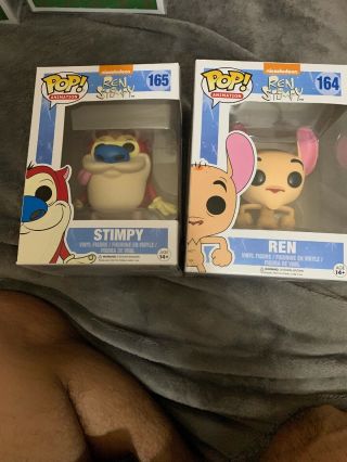 Funko Pop Ren And Stimpy Set Of 2 And Vaulted
