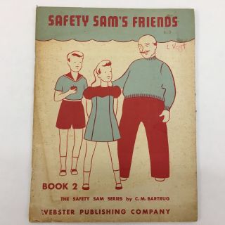 Vintage 1943 Workbook Elementary School Safety Sam 