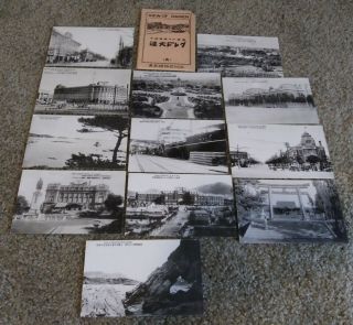 1920 - 12 Views Of Dairen China Postcards Folder Street View People Ship