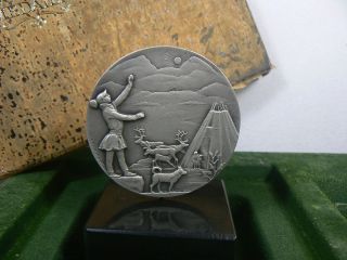 1972 LAPLAND Franklin Sterling Silver Medal LEO HOLMGREN,  BOX 2