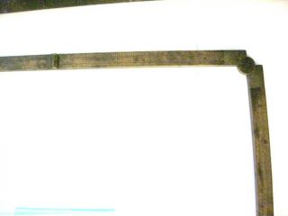 Antique Stanley Rule & Level Co No 61 Boxwood & Brass Bound 24 " Folding Ruler