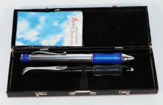 Sensa Ballpoint Pen Classic Roller Silver True Blue Grip Plus Cloud 9 Black