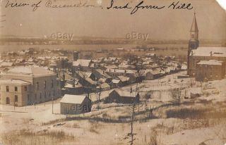 Rppc Real Photo Postcard Birdseye View Cannelton Indiana Ohio River Flood 1907