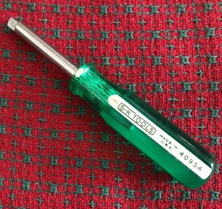 Vintage S - K Tools Usa 1/4 " Drive Spintite Socket Driver Handle 40954 Hard Green