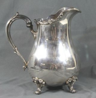 Wilcox International Silver Co.  American Rose 7317 Silverplate Footed Pitcher