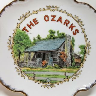 The Ozarks Collectible Souvenir Hanging Wall Plate Made In Japan Midcentury