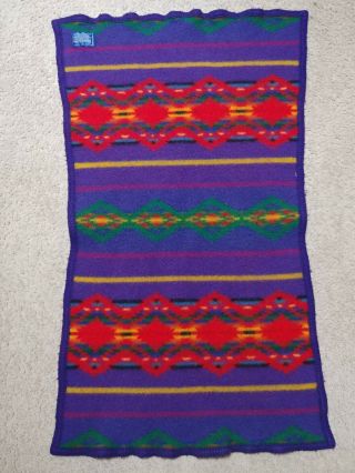 Pendleton Beaver State Robes And Shawls Aztec Wool Blend Lap Blanket 38”x20” Vtg