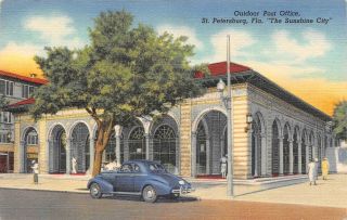 C21 - 8022,  Post Office,  St Petersburg Fl.  Postcard.