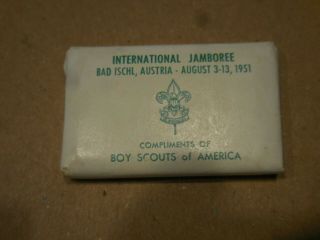 Rare Palmolive Complimentary Bsa Bar Soap 1951 Boy Scout Austrian World Jamboree