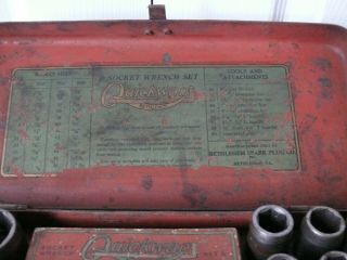 Quickway Socket Wrench Set - - Vintage - - MFG by Quickway Spark Co.  Bethlehem,  PA 2