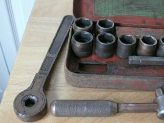Quickway Socket Wrench Set - - Vintage - - MFG by Quickway Spark Co.  Bethlehem,  PA 6