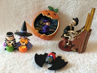 4 Hallmark Halloween: Bat,  Skeleton Organist,  Happy Halloween 2013,  Trick Or Tr