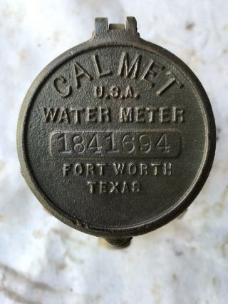 Vintage Antique Steampunk Calmet Brass Water Meter 5/8 "