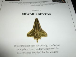 STS - 107 / STS COLUMBIA ACCIDENT RECOVERY RECOGNITION AWARD 5
