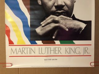 Dr.  Martin Luther King Jr.  Poster vintage photograph memorial pin - up 1960’s 2