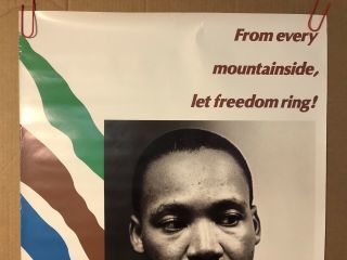Dr.  Martin Luther King Jr.  Poster vintage photograph memorial pin - up 1960’s 4