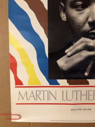 Dr.  Martin Luther King Jr.  Poster vintage photograph memorial pin - up 1960’s 5