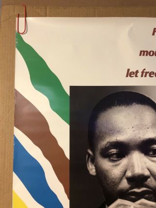 Dr.  Martin Luther King Jr.  Poster vintage photograph memorial pin - up 1960’s 7