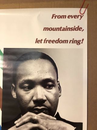 Dr.  Martin Luther King Jr.  Poster vintage photograph memorial pin - up 1960’s 8