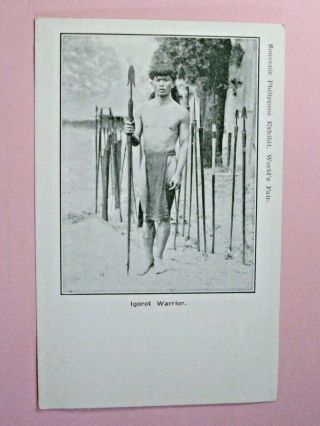 36.  Phillippine Exhibit,  Igorot Warrior,  1904 St Louis World 