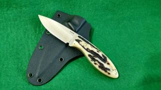 Jeff J.  L.  Chaffee Custom Small Hunter Skinner Fixed Blade Knife W/ Kydex Sheath