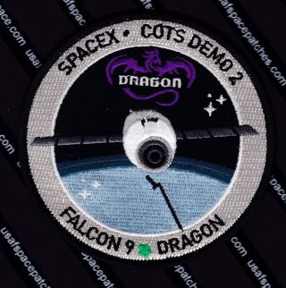 Spacex Falcon 9 Dragon - Cots Demo 2 - Iss Nasa Transport Space Mission Patch