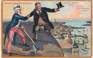Uncle Sam President Taft Panama Pacific Exposition San Francisco 1915 Patriotic