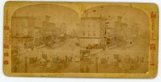 Busy Street View,  Aurora,  Illinois Circa 1870 Dc Pratt