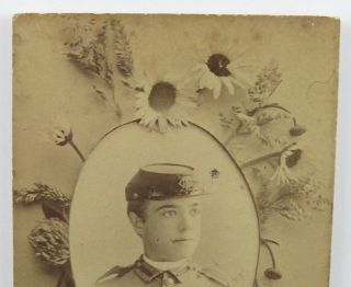 Antique Photograph of Soldier in Uniform Portrait and Advertising W H Stauffer 2
