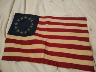 Rare Antique 13 Star Us American Flag