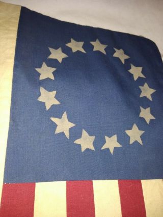Rare Antique 13 Star US American Flag 2