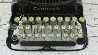 Corona Antique Typewriter No 3 Standard Folding Portable Case 1919 Black USA 4